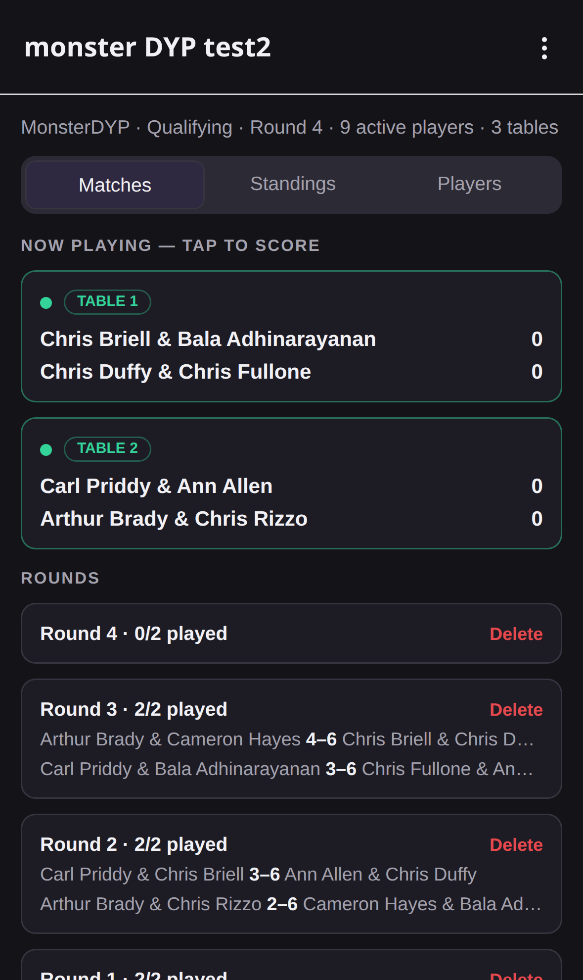 Foosball.live mobile app